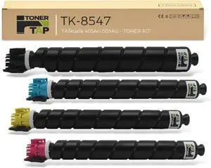 Toner Tap TK-8547 Toner Cartridges 4-Pack Compatible for Kyocera TASKalfa 4054ci, 5054ci, High-Yield TK8547 Toner Cartridge Set with Chip, Black Cyan Magenta Yellow