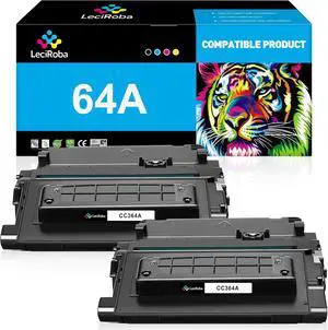LeciRoba 64A Toner Cartridge Replacement for HP 64A CC364A Black Toner Cartridge for Laserjet P4014 P4014dn P4014n P4015 P4015dn P4015n P4015tn P4015x P4515 P4515n P4515tn P4515x Series (2-Pack)