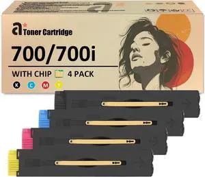 700 700i Toner Cartridges Replacement for Xerox 700 700i Toner Cartridge Compatible for Xerox Digital Color Press 700 700i 770 770i C75 J75 Printers, 4 Pack(KCMY)
