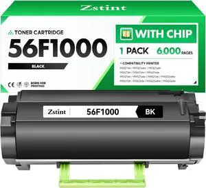 56F1000 Toner Cartridge with chip Black 1-Pack Replacement for Lexmark 56F1000 56F1H00 56F000G Toner Compatible with Lexmark MS321 MS421 MS521 MS621 MS622 MX321 MX421 MX521 MX522 MX622 Laser Printer