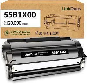 LinkDocs 55B1X00 Extra High Yield Toner Cartridge Replacement for Lexmark 55B1X00 Work for Lexmark MS431 MX431 Laser Printer, 20,000 Pages