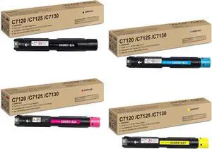 Versalink C7120/C7125/C7130 Extra High Capacity Toner Cartridge Black Cyan Magenta Yellow Replacement for Xerox Versalink C7120 C7125 C7130 Printer Ink -006R01824 006R01825 006R01826 006R01827