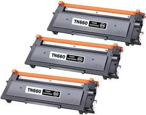 TN660 Compatible TN-660 Black High Yield Toner Cartridge Replacement for Brother TN-660 HL-L2300D HL-L2305W MFC-L2680W MFC-L2685DW DCP-L2520DW DCP-L2540DW Toner (3 Pack)