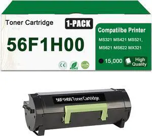 56F1H00 High Yield Toner Cartridge Use for MS321 MS421 MS521 MS621 MS622 MX321 MX421 MX521 MX522 MX622 Printers (1 Black)
