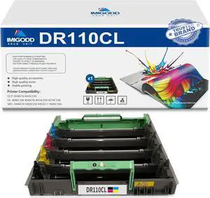1-Pack DR110CL BK/C/M/Y Drum Unit Replacement for Brother 18,000 Pages with DCP-9040CN 9045CDN HL-4040CDN 4040CN 4050CDN 4070CDW MFC-9440CN 9450CDN 9450CLT 9840CDW Printer
