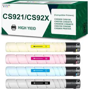 CS921 CS92X Toner Cartridge 76C00K0 76C00C0 76C00M0 76C00Y0 Toner Cartridge Replacement for Lexmark CS92x CX92x CS921 CX921DE CS923 CX920 CX921 CX922 CX923 CX924 Printer
