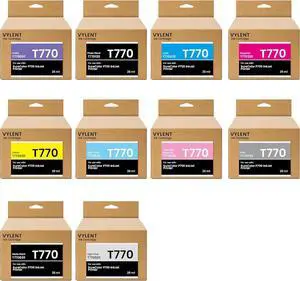 Remanufactured T770 Ink Cartridge Set T770020 T770120 T770220 T770320 T770420 T770520 T770620 T770720 T770820 T770920 Ink Replacement for Ultrachrome PRO10 Ink for SureColor P700 SC-P700 Printer Ink