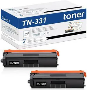 TN-331 TN331 Toner Cartridges 2 Black: Replacement for Brother TN331BK TN-331 TN336 Toner Compatible with HL-L8250CDN, HL-L8350CDW, MFC-L8600CDW, MFC-L8850CDW Printer(TN-331 Toner Cartridges 2BK)