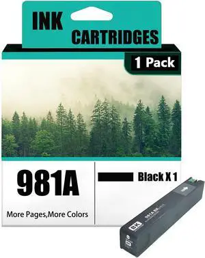Ink Cartridges 981A High Yield Cartridge Compatible for HP Pagewide Enterprise 556XH DN MFP 586DN F Z MFP E58650DN MFP E55650 Printer Refill Combo Pack Multicolor,Black × 1