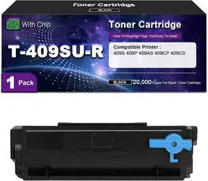 T-409SU-R T-409U-R Toner Cartridge Compatible for Toshiba E Studio 409S 409P 409AS 409CP 409CS Printers, High Yield 20,000 Pages, with Chip, Black 1 Pack