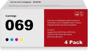 KALOKING 069 High Capacity Toner Cartridge Remanufactured Replacement for Canon 069 069H 4 Pack for imageCLASS MF753Cdw MF751Cdw LBP674Cdw Printer