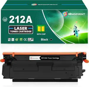 212A Black Toner Cartridges Replacement for HP 212A W2120A Works with Color Laserjet Enterprise M554 M555 Series Color Laserjet Enterprise MFP M578 Series (1 Pack Black)
