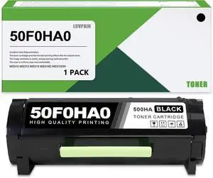 1-Pack 50F0HA0 High Yield Toner, Black - Lovn Compatible 500HA 50F0HA0 Toner Cartridge (5,500 Pages) Replacement for Lexmark MS310 MS312 MS315 MS310D MS310DN MS312DN Printer