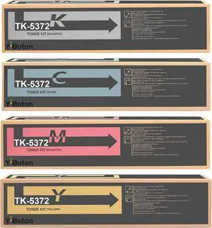 TK-5372 TK-5372K TK-5372C TK-5372M TK-5372Y Toner Cartridges Compatible for ECOSYS MA3500cix MA3500cifx PA3500cx Printers (4-Pack Black Cyan Magenta Yellow)