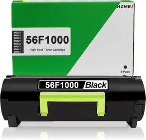 High Yield 56F1000 56F000G Toner Cartridge with Chip 56F1000 Black Toner Cartridge Compatible for Lexmark MS321 MS421 MS521 MS621 MS622 MX321 MX421 MX521 MX522 MX622 Laser Printer