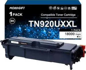 Compatible TN920UXXL Black Toner Cartridge Replacement for Brother TN-920UXXL High Yield (18,000 Pages) Works with HL-L5210DN, L5210DW, L5215DW, DCP-L5510DN, MFC-L5710DN, L5710DW with Chip