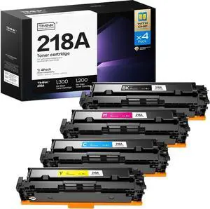 218A Toner Cartridge (with Chip) Replacement Compatible with HP 218A W2180A W2181A W2182A W2183A Color Pro MFP 3301fdw 3201dw 3301cdw 3301sdw Printers (4Pack, Bk/C/M/Y)