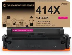 414X Toner Cartridges Magenta Compatible Replacement Works with Color Pro MFP M479fdw M479fdn M454dw M454dn M479dw M455dn M479 M454, Enterprise LaserJet M455dn M480f Printer | W2023X, 1 Pack