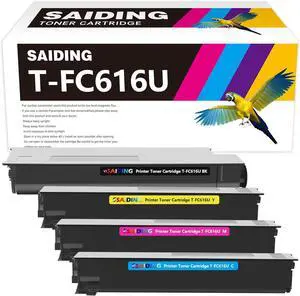 TFC616U T-FC616U Toner Cartridge T-FC616U-K T-FC616U-C T-FC616U-M T-FC616U-Y Compatible for Toshiba E Studio 5516AC 5516ACT 6516AC 6516ACT 7516AC 7516ACT Printer(4-Pack,BK/C/M/Y)