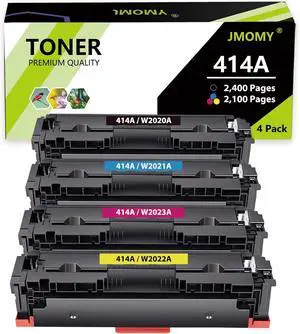 414A Toner Cartridges 4 Pack (with Chip) Compatible with HP 414A W2020A 414X W2020X Toner Works with Pro MFP M479fdw M479fdn M454dw M454dn M455dn M480f Printer