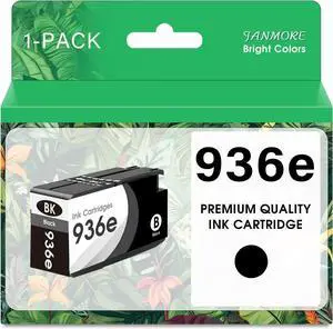936e 936 Black Ink Cartridge High Yield More Ink Replacement for hp Ink 936XL Ink cartridges for OfficeJet OfficeJet 9122e Pro 9110b,9125e,9128e,9130b,9135e Printer (1 Black)