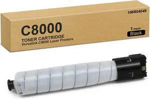 C8000 Toner Black Cartridge with Chip (Versalink 106R04049 Toner) Compatible with Xerox Versalink C8000 C8000DT C8000DTM Printers (1 Pack)
