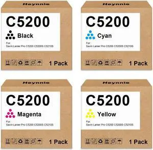 Pro C5200 Toner Cartridge Extra High Capacity 828422 828423 828424 828425 Replacement for Ricoh Savin Lanier Pro C5200 C5200S C5210S Printer Toner (Black Cyan Magenta Yellow,4PK)