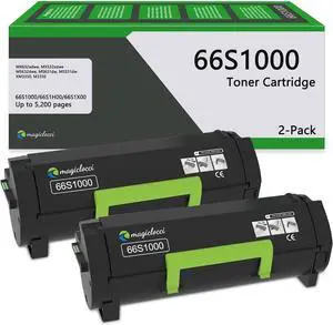 66S1000 Black Toner Cartridge (2-Pack) Replacement for Lexmark 66S1000 Toner Cartridge Work for MS531, MS631, MS632, MX532, MX632 Printer [5,200 Pages/Pack]