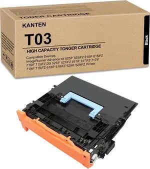 T03 Black Toner Cartridge 2725C001AA(with New Chip) Compatible for Canon ImageRunner Advance 525iF 525iFZ 615iF 615iFZ 715iF 715iFZ DX 527iF 527iFZ 617iF 617iFZ 717iF 717iFZ Printer