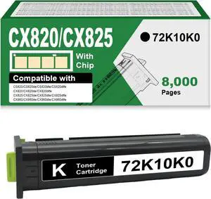 Remanufactured CX820 Toner Cartridge High Yield Replacement for Lexmark CX825 CX820 CS820 CX860 CX825de CX820dtfe CX825dte CX820de CX825dtfe CS820de CS820dtfe CS820dte Printer(1BK)