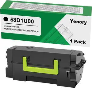 Remanufactured 58D1U00 Black Ultra High Yield Toner Cartridge Replacement for Lexmark 58D1U00 58D1H00 58D1X00 58D1000 Toner for MS725 MS821 MS822 MS823 MS824 MS825 MX721 MX722 MX725 MX822 Printers