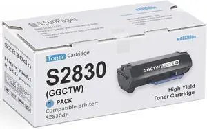 S2830 S2830dn GGCTW High Yield Toner Cartridge Replacement for Dell GGCTW Toner Cartridge Work for S2830dn Printer, 1-Pack, Black [8,500 Pages]