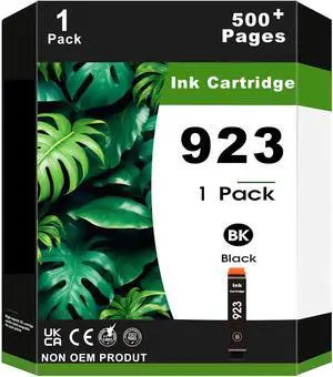 1 Pack 923 Black Ink Cartridges 4K0T3LN Compatible for 923 Ink for OfficeJet Pro 8135e 8139e 8138e OfficeJet 8122e Printer (with Chip)