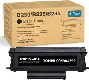 B230/B225/B235 Toner Cartridge (with Chip) , 1 Pack Black 006R04399 Toner Cartridge Replacement for Xerox B230 B225 B235 Printer Toner