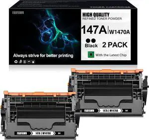 147A Black High Yield Toner Cartridge 2pack - Replacement for HP 147A W1470A Toner Cartridge Work for Enterprise M610 M611 M611 M612 MFP M634 M635 M636 Printer 147A Black High Yield Toner Cartridge 2pack - Replacement for HP 147A W1470A Toner Cartridge Work for Enterprise M610 M611 M611 M612 MFP M634 M635 M636 Printer