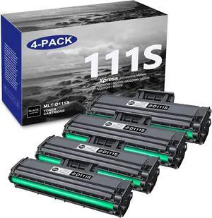 MLT-D111S D111S High Yield Toner Cartridge Replacement for Samsung D111S MLTD111S 111S Toner for Xpress M2020W M2020 M2022 M2022W M2070 M2070F M2070FW Printer Toner (4 Pack, Black)