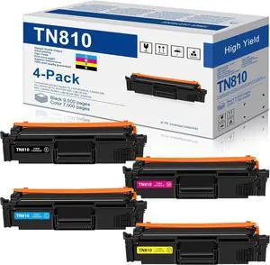 TN810 TN810XL Toner Cartridges 4 Pack Replacement for Brother TN810 TN-810 Toner for HLL9410CDN HLL9430CDN HLL9470CDN HLEX470W MFCL9610CDN MFCL9630CDN MFCL9670CDN MFCEX670W