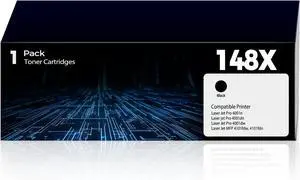 W1480X 148X Black High Yield Toner Cartridge 4001n 4101fdw 4001dn Toner Replacement for HP 148X 148A Toner Cartridges HP148X Work with HP Laser Jet Pro 4001n 4001dn 4001dw MFP 4101fdw 4101fdn