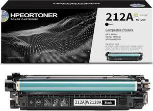 1-Pack 212A / W2120A Black Toner Cartridge, High Yield 9,900 Pages, Replacement for HP 212A / W2120A Color MFP M578c M578z M554dn M555dn M555x Printer