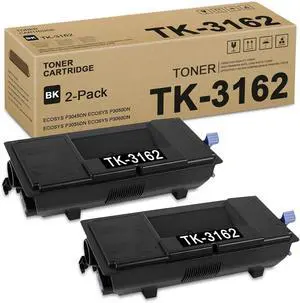 2 Pack TK3162 Black Toner Cartridge: Compatible TK-3162 1T02T90US0 Toner Replacement for Kyocera TK3162 Toner Cartridge for ECOSYS P3045dn P3050dn P3055dn P3060dn Printer, 13,000 Pages Each