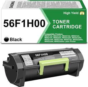 56F1H00 Black Toner Cartridge High Yield Compatible for Lexmark MS321 MS421 MS521 MS621 MS622 MX521 MX522 MX622 MX321 MX421 Laser Printer(1-Pack)