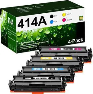 414A Toner Cartridges 4 Pack High Yield (Black/Cyan/Magenta/Yellow) - Replacement for HP 414A Toner Cartridge, Laser Pro MFP M479fdw M479fdn M454dw M454dn Printer