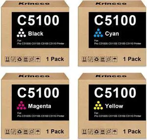 Pro C5100 Toner Cartridge High Yield Black Cyan Magenta Yellow Replacement for Ricoh Pro C5100 C5100S C5110S Printer (828350 828351 828352 828353)