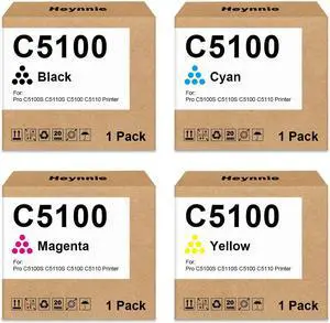 Pro C5100 Toner Cartridge Black Cyan Magenta Yellow Replacement for Ricoh Pro C5100 C5100S C5110S Printer (828350 828351 828352 828353)