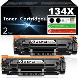 134X Toner Cartridge Black High-Yield 2-Pack Replacement for HP134X W1340X 134A W1340A Compatible with Laser M209dw MFP M234dw M234sdw Printer