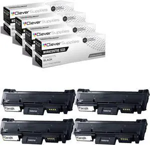 CS Replacement Compatible with Xerox WORKCENTRE 3225 Toner Cartridge 106R02777 106R02775 to use with Phaser 3052 Phaser 3260 WORKCENTRE 3215 WORKCENTRE 3225 (Black, 4-Pack)