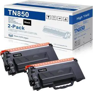 TN850 High Yield Toner Cartridge Replacement for Brother TN850 TN820 TN-850 TN 850 Toner use with HL-L5200DW HL-L6200DW MFC-L5700DW MFC-L5800DW MFC-L5900DW DCP-L5600DN Printer (2 Black)