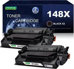148X Toner Cartridge Black Compatible Replacement for HP 148A 148X W1480A W1480X for HP Pro MFP 4101fdw 4101fdn 4001dw 4001dn 4001n Printer High Yield Ink (with Chip,2 Pack)