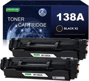 138A Black Toner Cartridge Compatible for HP 138A W1380A 138X W1380X with Chip for HP Laserjet Pro 3001dw 3001dn MFP 3101fdw 3001fdw Printer (2 Pack)