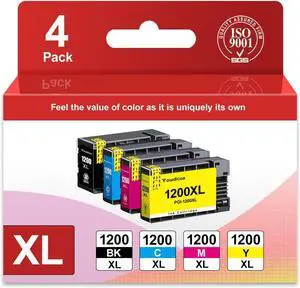 1200XL Ink Cartridges 4-Pack Compatible PGI1200 PGI1200XL Ink Cartridge Replacement for Canon PGI-1200 PGI-1200XL Ink Cartridge with Maxify MB2320 MB2020 MB2720 MB2120 MB2050 MB2350 MB2030 Printer